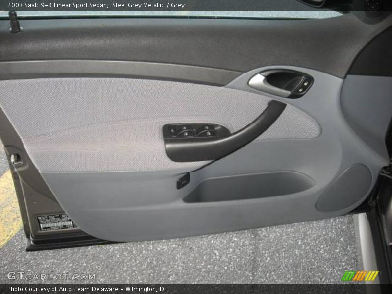 Steel Grey Metallic / Grey 2003 Saab 9-3 Linear Sport Sedan