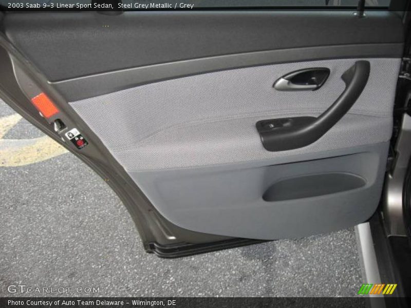 Steel Grey Metallic / Grey 2003 Saab 9-3 Linear Sport Sedan