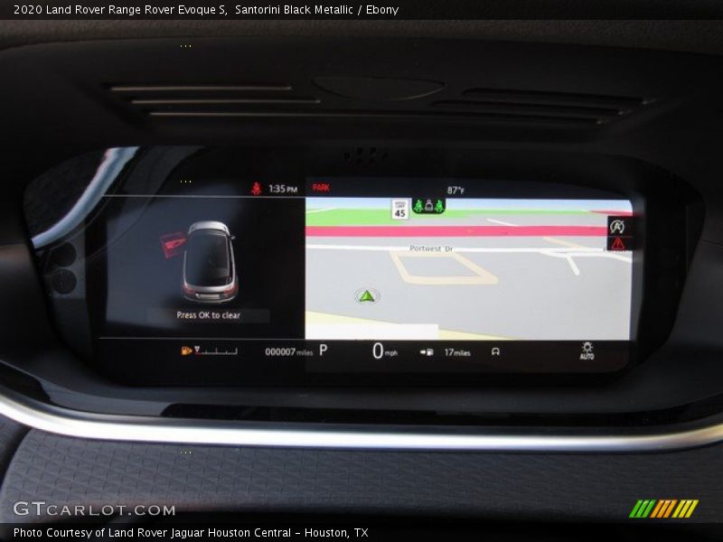Navigation of 2020 Range Rover Evoque S