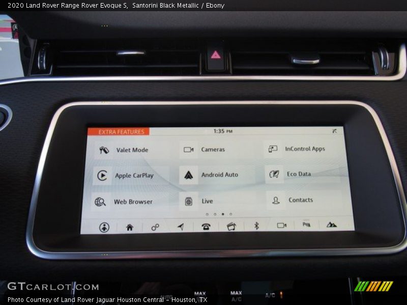 Controls of 2020 Range Rover Evoque S