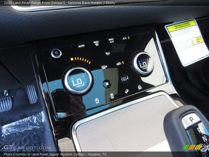 Controls of 2020 Range Rover Evoque S