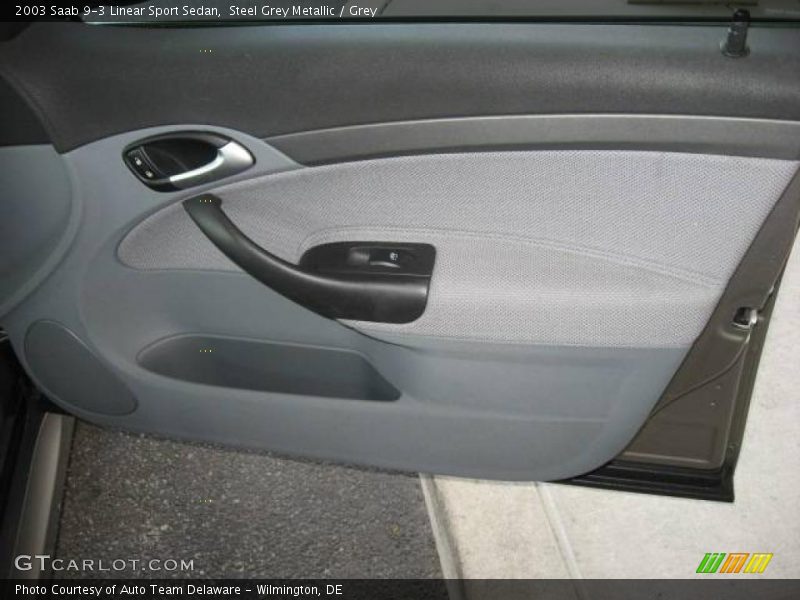 Steel Grey Metallic / Grey 2003 Saab 9-3 Linear Sport Sedan