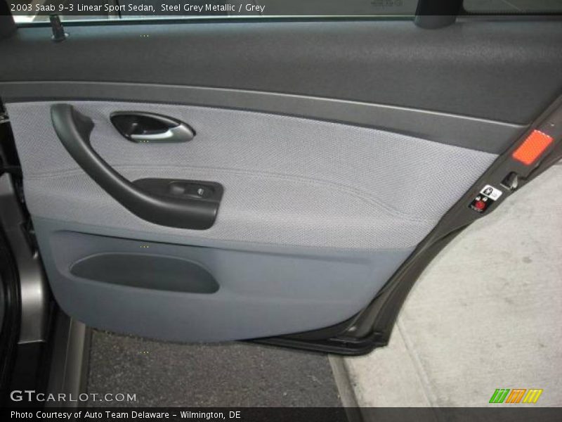 Steel Grey Metallic / Grey 2003 Saab 9-3 Linear Sport Sedan