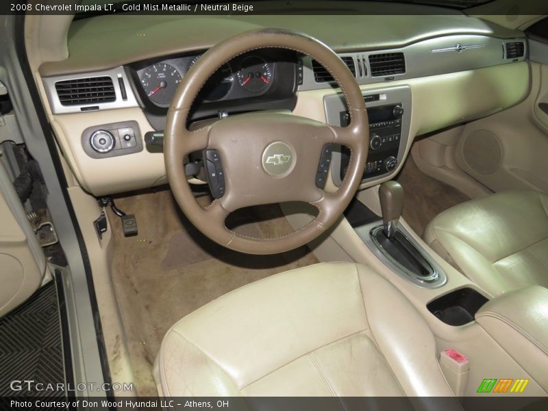 Gold Mist Metallic / Neutral Beige 2008 Chevrolet Impala LT