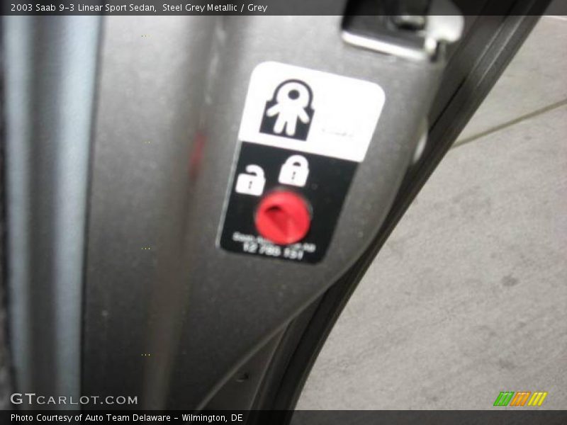 Steel Grey Metallic / Grey 2003 Saab 9-3 Linear Sport Sedan
