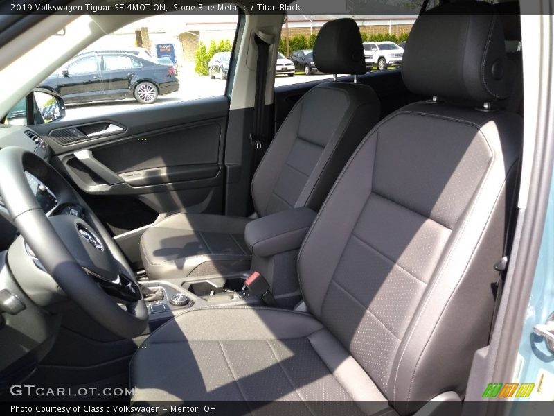Stone Blue Metallic / Titan Black 2019 Volkswagen Tiguan SE 4MOTION