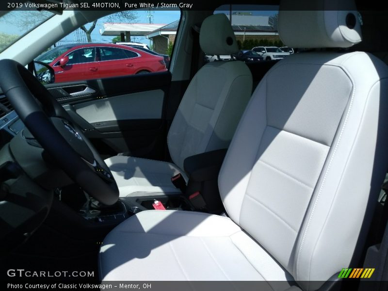 Pure White / Storm Gray 2019 Volkswagen Tiguan SEL 4MOTION