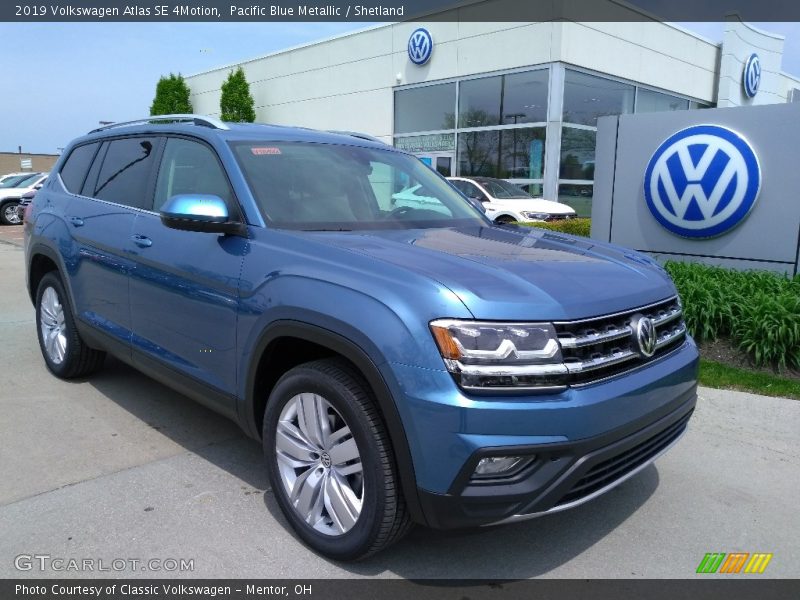 Pacific Blue Metallic / Shetland 2019 Volkswagen Atlas SE 4Motion