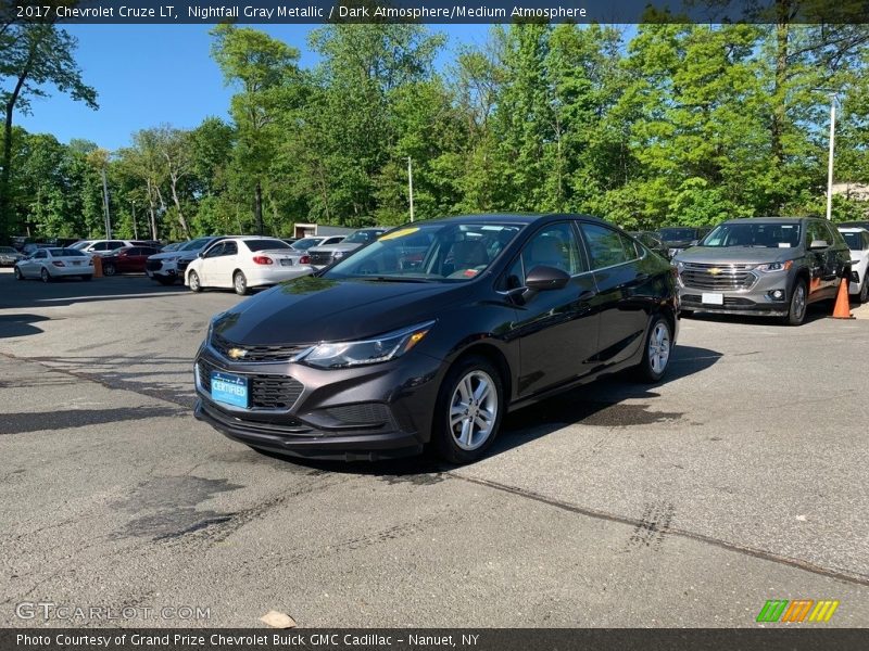 Nightfall Gray Metallic / Dark Atmosphere/Medium Atmosphere 2017 Chevrolet Cruze LT