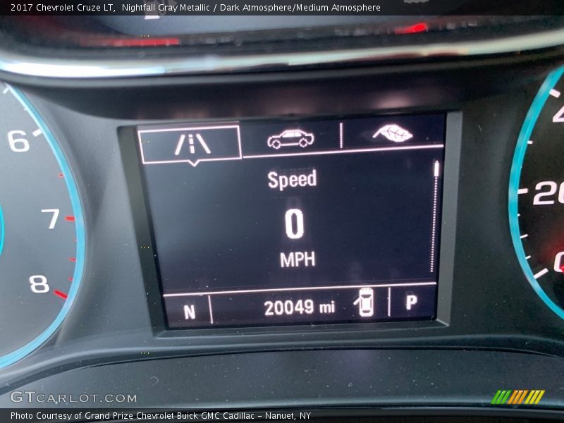 Nightfall Gray Metallic / Dark Atmosphere/Medium Atmosphere 2017 Chevrolet Cruze LT