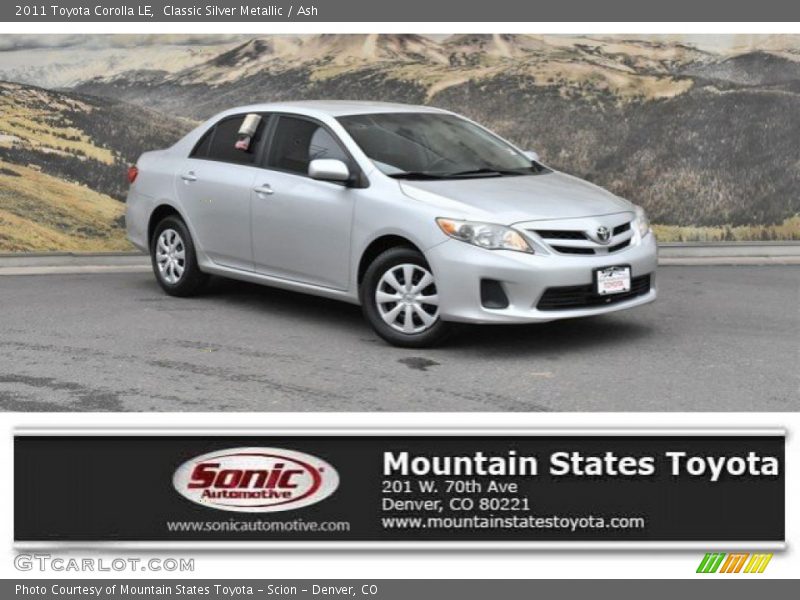 Classic Silver Metallic / Ash 2011 Toyota Corolla LE