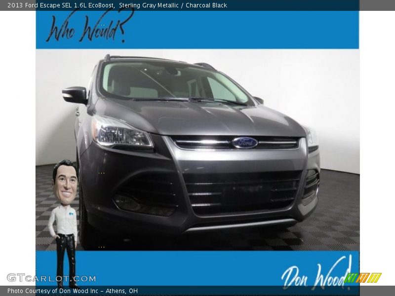Sterling Gray Metallic / Charcoal Black 2013 Ford Escape SEL 1.6L EcoBoost