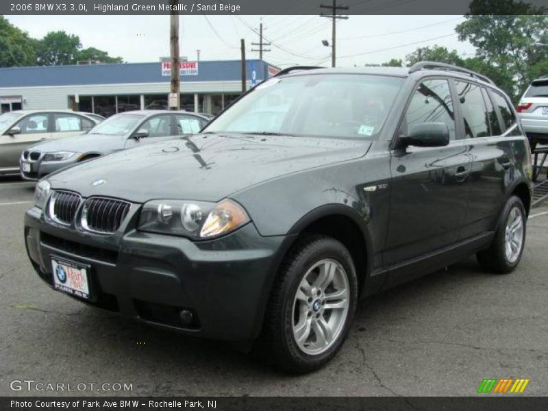 Highland Green Metallic / Sand Beige 2006 BMW X3 3.0i