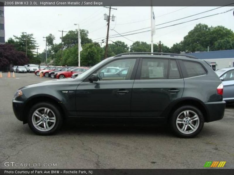 Highland Green Metallic / Sand Beige 2006 BMW X3 3.0i