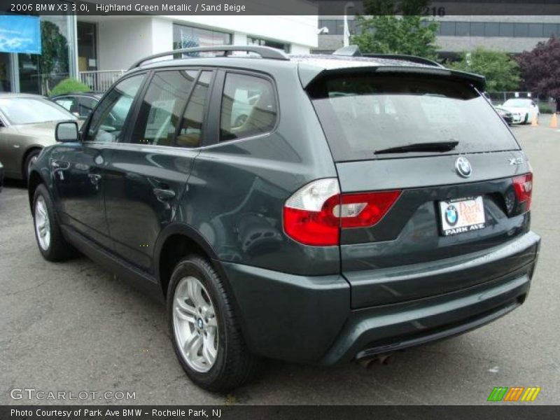 Highland Green Metallic / Sand Beige 2006 BMW X3 3.0i