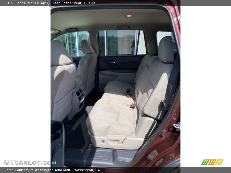 Deep Scarlet Pearl / Beige 2019 Honda Pilot EX AWD