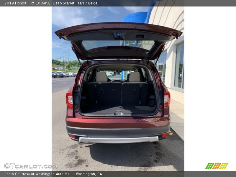 Deep Scarlet Pearl / Beige 2019 Honda Pilot EX AWD