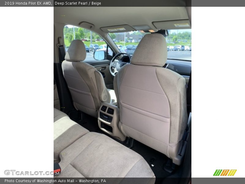 Deep Scarlet Pearl / Beige 2019 Honda Pilot EX AWD