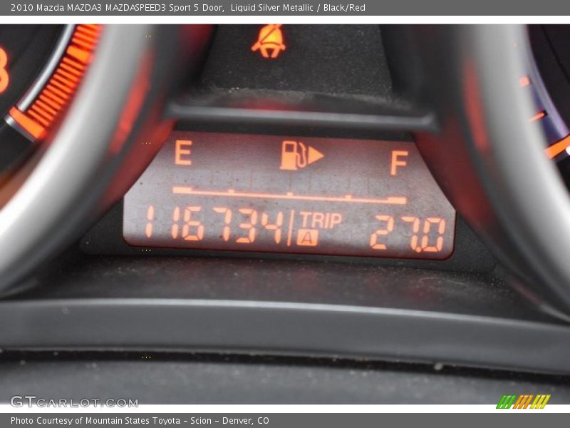 Liquid Silver Metallic / Black/Red 2010 Mazda MAZDA3 MAZDASPEED3 Sport 5 Door