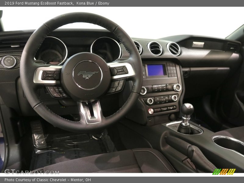 Kona Blue / Ebony 2019 Ford Mustang EcoBoost Fastback