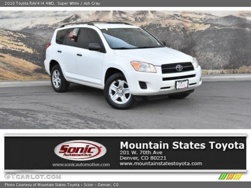 Super White / Ash Gray 2010 Toyota RAV4 I4 4WD