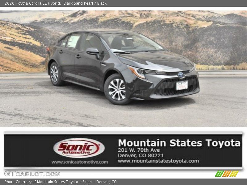 Black Sand Pearl / Black 2020 Toyota Corolla LE Hybrid