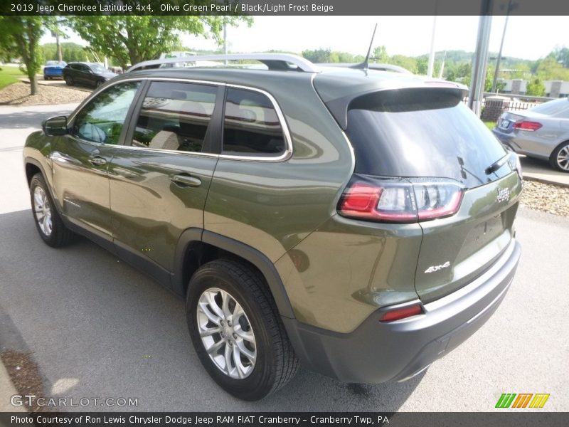 Olive Green Pearl / Black/Light Frost Beige 2019 Jeep Cherokee Latitude 4x4