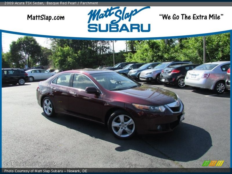 Basque Red Pearl / Parchment 2009 Acura TSX Sedan