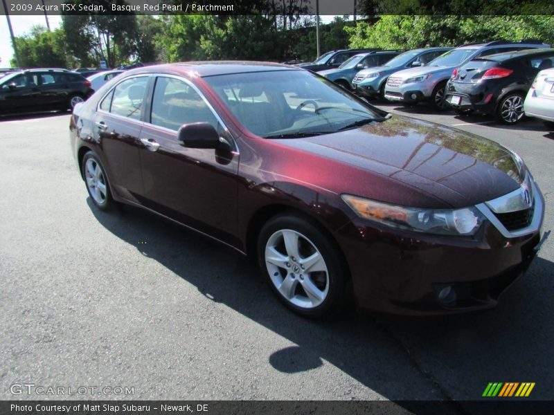 Basque Red Pearl / Parchment 2009 Acura TSX Sedan