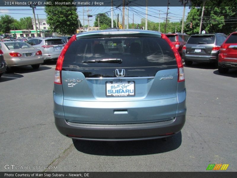 Mountain Air Metallic / Beige 2014 Honda CR-V EX AWD