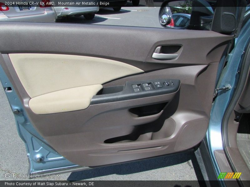 Mountain Air Metallic / Beige 2014 Honda CR-V EX AWD