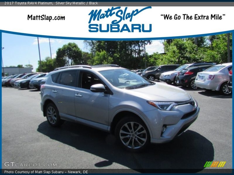 Silver Sky Metallic / Black 2017 Toyota RAV4 Platinum