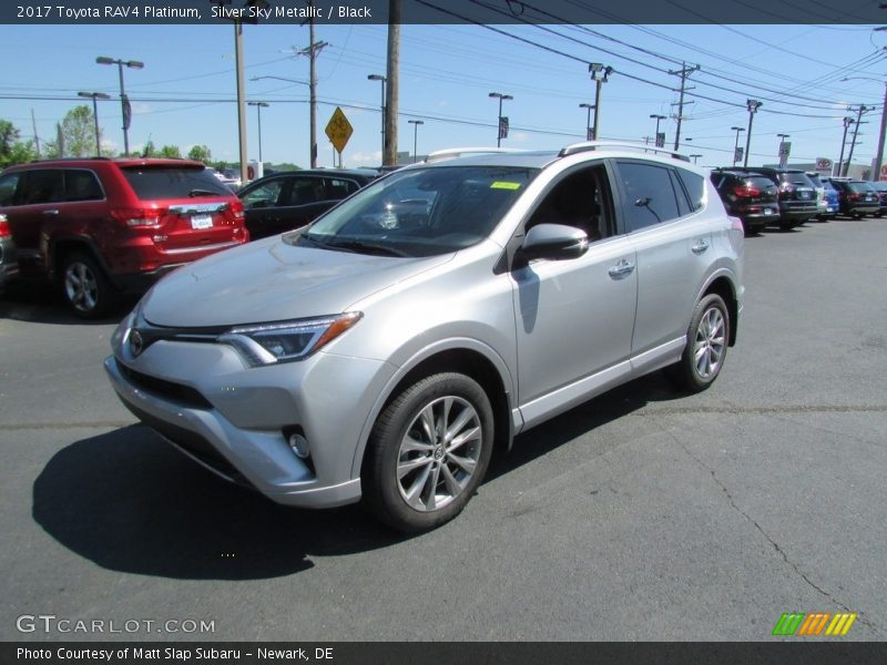 Silver Sky Metallic / Black 2017 Toyota RAV4 Platinum