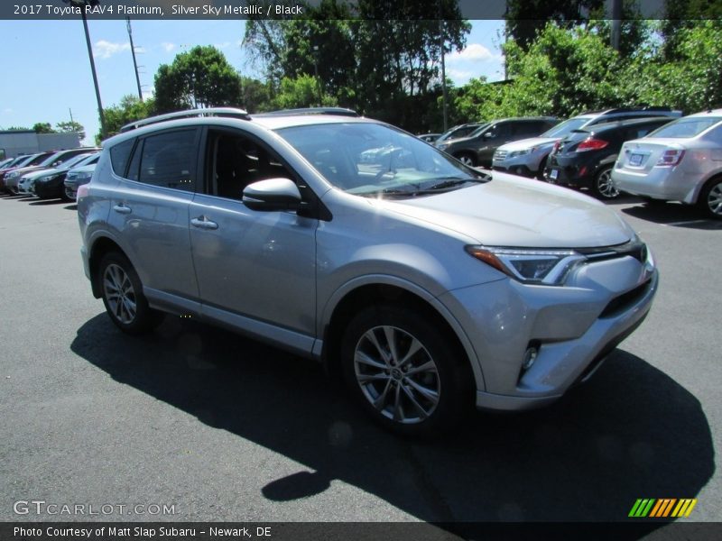 Silver Sky Metallic / Black 2017 Toyota RAV4 Platinum