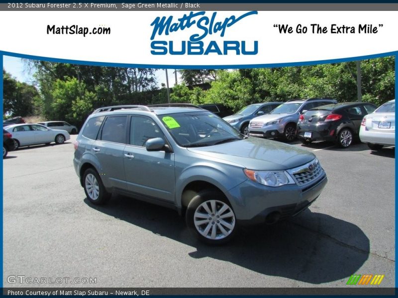 Sage Green Metallic / Black 2012 Subaru Forester 2.5 X Premium
