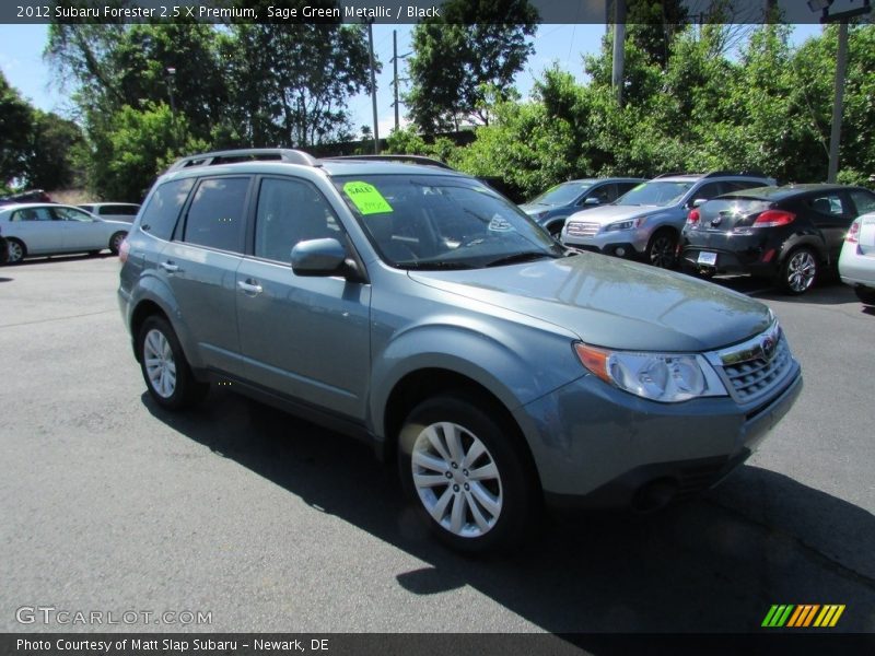 Sage Green Metallic / Black 2012 Subaru Forester 2.5 X Premium