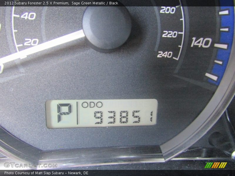 Sage Green Metallic / Black 2012 Subaru Forester 2.5 X Premium