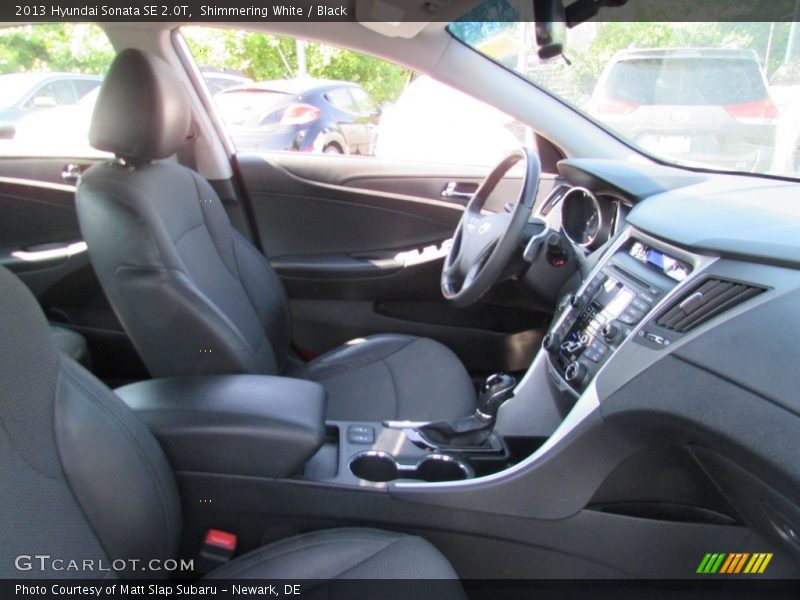 Shimmering White / Black 2013 Hyundai Sonata SE 2.0T