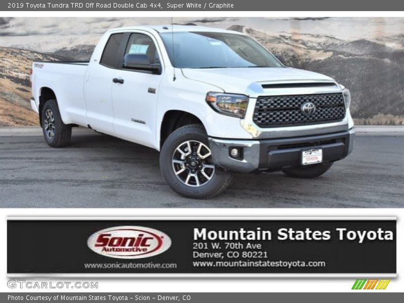 Super White / Graphite 2019 Toyota Tundra TRD Off Road Double Cab 4x4