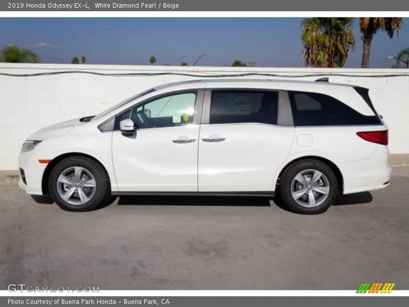 White Diamond Pearl / Beige 2019 Honda Odyssey EX-L