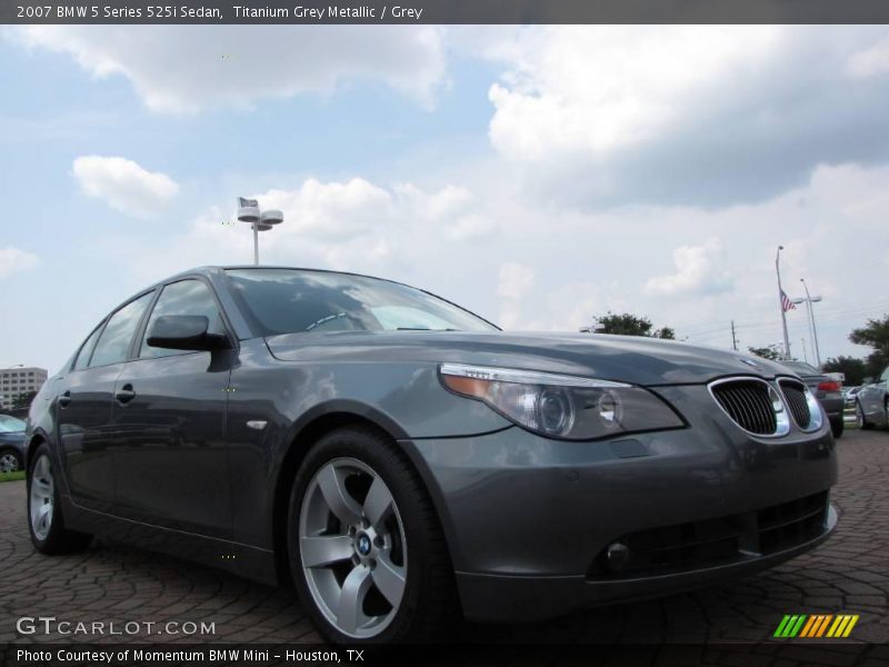 Titanium Grey Metallic / Grey 2007 BMW 5 Series 525i Sedan