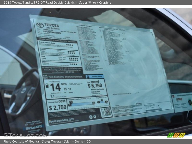 Super White / Graphite 2019 Toyota Tundra TRD Off Road Double Cab 4x4