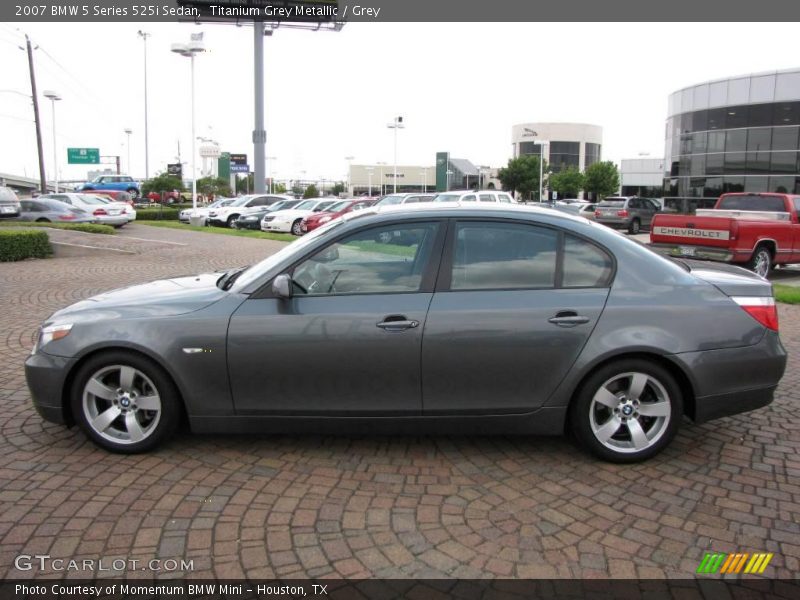 Titanium Grey Metallic / Grey 2007 BMW 5 Series 525i Sedan