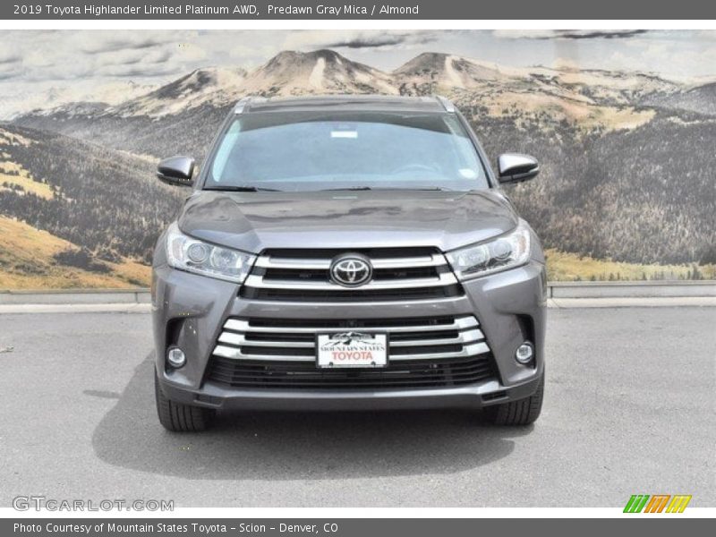 Predawn Gray Mica / Almond 2019 Toyota Highlander Limited Platinum AWD