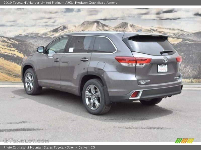 Predawn Gray Mica / Almond 2019 Toyota Highlander Limited Platinum AWD