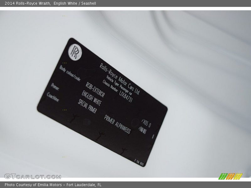 English White / Seashell 2014 Rolls-Royce Wraith