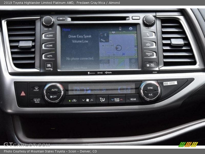 Predawn Gray Mica / Almond 2019 Toyota Highlander Limited Platinum AWD