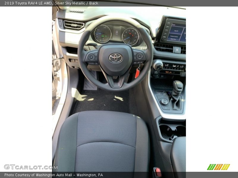 Silver Sky Metallic / Black 2019 Toyota RAV4 LE AWD