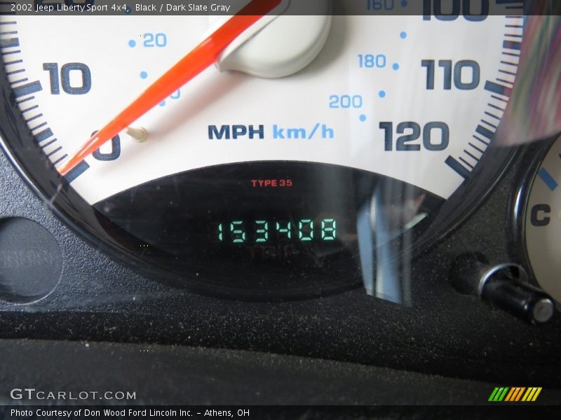 Black / Dark Slate Gray 2002 Jeep Liberty Sport 4x4