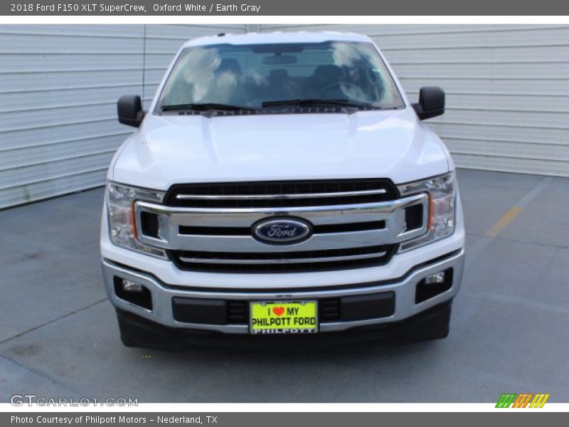 Oxford White / Earth Gray 2018 Ford F150 XLT SuperCrew